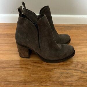 Suede Heeled Booties- Waterproof